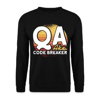 QA Engineer QA Tester Software Tester - Unisex Sweatshirt - black - Front - Alina (178cm) & Michal (187cm)