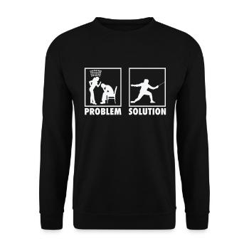 Fencing Fencer Statement Problem Solution. - Unisex Pullover - Schwarz - Vorne - Alina (178cm) & Michal (187cm)