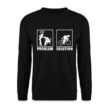 Cycling Cyclist Statement Problem Solution. - Unisex Sweatshirt - black - Front - Alina (178cm) & Michal (187cm)