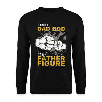 Papa Bod Fier Papa Disant avec Fist Bump - Sweat-shirt Unisexe - noir - Devant - Alina (178cm) & Michal (187cm)