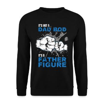 Papa Bod Fier Papa Disant avec Fist Bump - Sweat-shirt Unisexe - noir - Devant - Alina (178cm) & Michal (187cm)