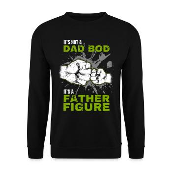 Papa Bod Fier Papa Disant avec Fist Bump - Sweat-shirt Unisexe - noir - Devant - Alina (178cm) & Michal (187cm)