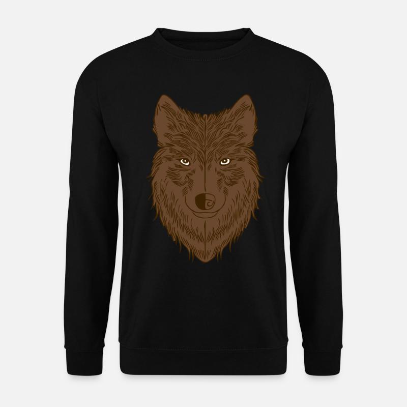 Wolf - Unisex Pullover - Schwarz