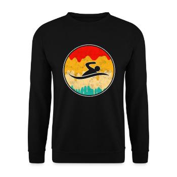 Natation Rétro - Sweat-shirt Unisexe - noir - Devant - Alina (178cm) & Michal (187cm)