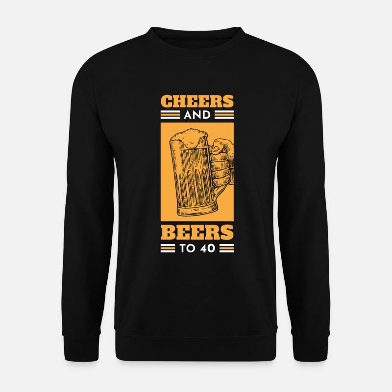 Cheers And Beers To 40 Anniversary - Unisex Sweatshirt - black