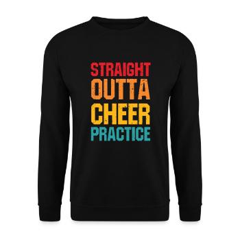 Straight Outta Cheer Practice - Unisex Pullover - Schwarz - Vorne - Alina (178cm) & Michal (187cm)