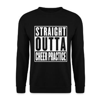 Straight Outta Cheer Practice - Unisex Pullover - Schwarz - Vorne - Alina (178cm) & Michal (187cm)
