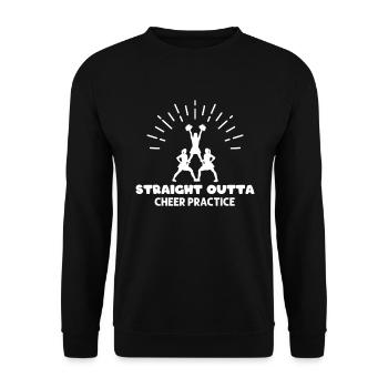 Straight Outta Cheer Practice - Unisex Sweatshirt - black - Front - Alina (178cm) & Michal (187cm)
