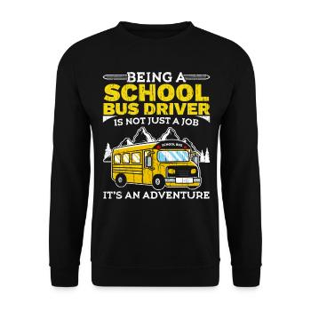 Bus driver is not just a job, it's an abente - Unisex Sweatshirt - black - Front - Alina (178cm) & Michal (187cm)