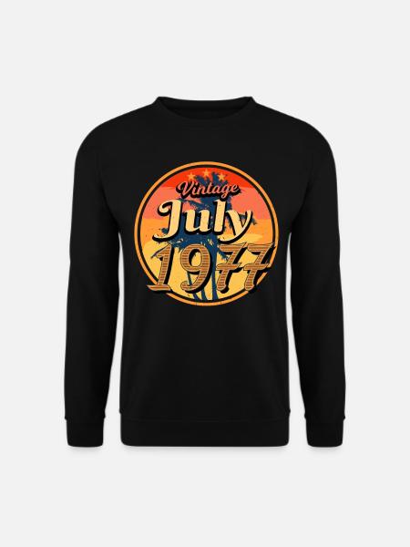 1977 Im Juli Geboren - Unisex Pullover - Schwarz