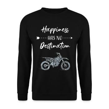 Motorcyclist Biker Motorcyclist - Unisex Sweatshirt - black - Front - Alina (178cm) & Michal (187cm)