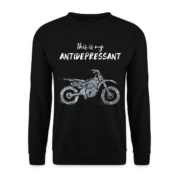 Moto MotoCycliste Motard Motard - Sweat-shirt Unisexe - noir - Devant - Alina (178cm) & Michal (187cm)