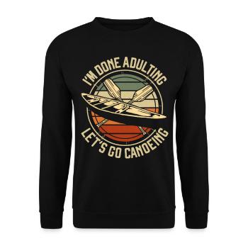 Canoe Canoeing Vintage Retro I'm - Unisex Pullover - Schwarz - Vorne - Alina (178cm) & Michal (187cm)