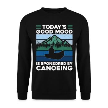 Canoe Canoeing Vintage Retro - Unisex Pullover - Schwarz - Vorne - Alina (178cm) & Michal (187cm)