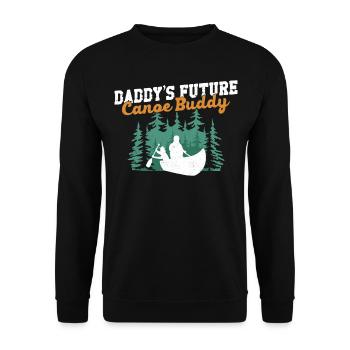 Canoë Canoë Père Papa Fils - Sweat-shirt Unisexe - noir - Devant - Alina (178cm) & Michal (187cm)