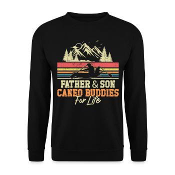 Canoe Canoeing Son Father Father & - Unisex Pullover - Schwarz - Vorne - Alina (178cm) & Michal (187cm)