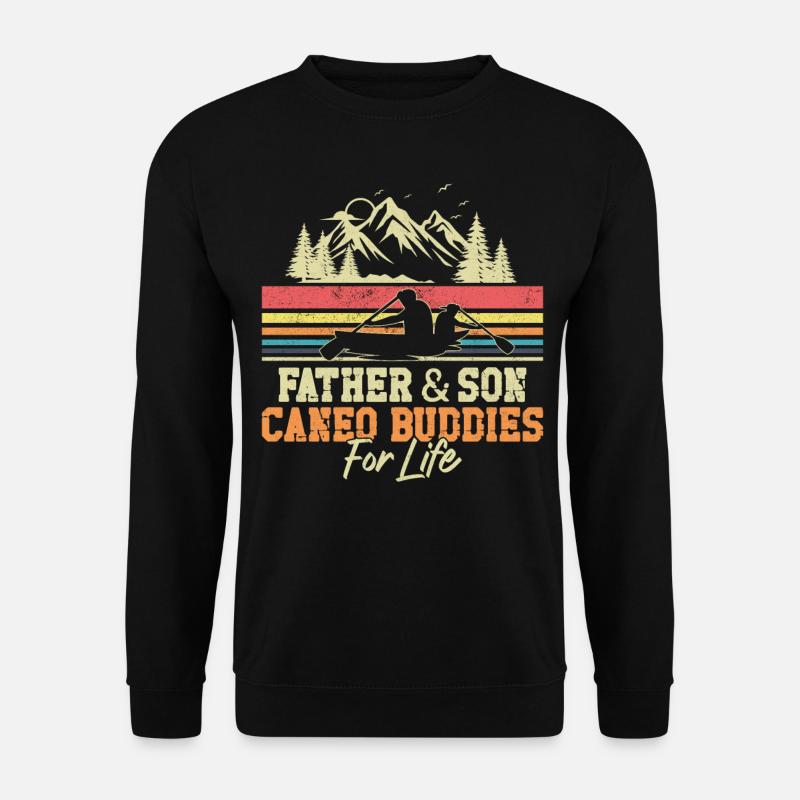 Canoe Canoeing Son Father Father & - Unisex Pullover - Schwarz