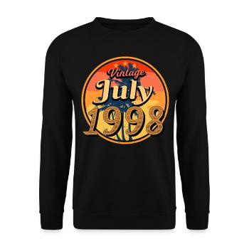 Mois de naissance Juillet 1998 - Sweat-shirt Unisexe - noir - Devant - Alina (178cm) & Michal (187cm)