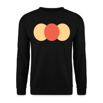 Trois cercles - Sweat-shirt Unisexe - noir - Devant - Alina (178cm) & Michal (187cm)