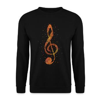 Score key Musician Choir Musikverein - Unisex Sweatshirt - black - Front - Alina (178cm) & Michal (187cm)