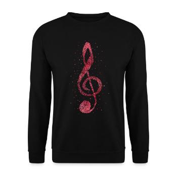 Orchester Chor Musiker Notenschlüssel - Unisex Pullover - Schwarz - Vorne - Alina (178cm) & Michal (187cm)