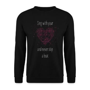 Singer Singer Singing Choir Choir Director - Unisex Sweatshirt - black - Front - Alina (178cm) & Michal (187cm)