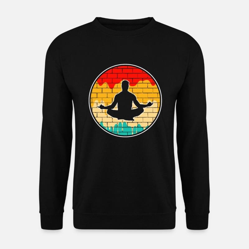 Yoga Meditation Retro - Unisex Sweatshirt - black