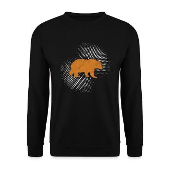 Ours - Sweat-shirt Unisexe - noir - Devant - Alina (178cm) & Michal (187cm)