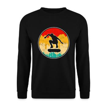 Skating Retro - Unisex Pullover - Schwarz - Vorne - Alina (178cm) & Michal (187cm)