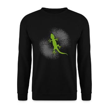 Eidechse - Unisex Pullover - Schwarz - Vorne - Alina (178cm) & Michal (187cm)
