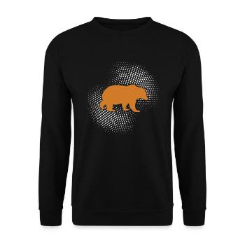 Ours - Sweat-shirt Unisexe - noir - Devant - Alina (178cm) & Michal (187cm)
