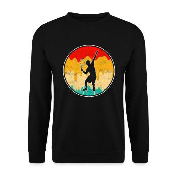 Tennis Rétro - Sweat-shirt Unisexe - noir - Devant - Alina (178cm) & Michal (187cm)