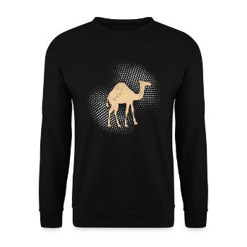 Camel Dromedary - Unisex Sweatshirt - black - Front - Alina (178cm) & Michal (187cm)
