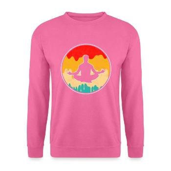 Yoga Meditation Retro - Unisex Sweatshirt - pink - Front