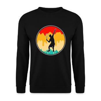 Tennis Rétro - Sweat-shirt Unisexe - noir - Devant - Alina (178cm) & Michal (187cm)