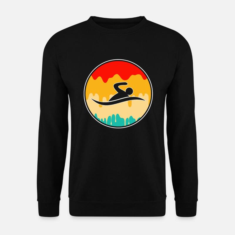 Natation Rétro - Sweat-shirt Unisexe - noir