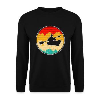 Retro Canoe - Unisex Sweatshirt - black - Front - Alina (178cm) & Michal (187cm)