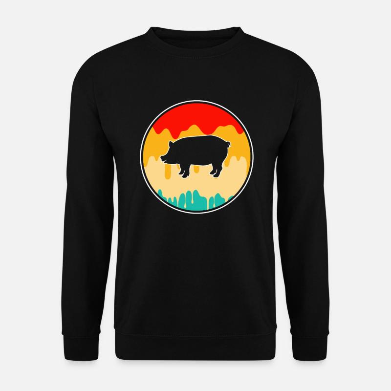 Pig Retro - Unisex Sweatshirt - black