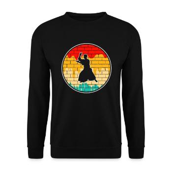 Aïkido Rétro - Sweat-shirt Unisexe - noir - Devant - Alina (178cm) & Michal (187cm)