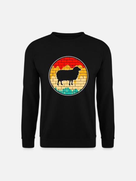 Sheep Retro - Unisex Sweatshirt - black