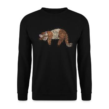 Frettchen Fischoffer Liebhaber Otter - Unisex Pullover - Schwarz - Vorne - Alina (178cm) & Michal (187cm)