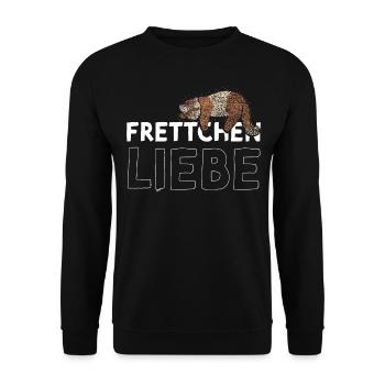 Frettchen Liebe Otter Tierliebhaber - Unisex Pullover - Schwarz - Vorne - Alina (178cm) & Michal (187cm)