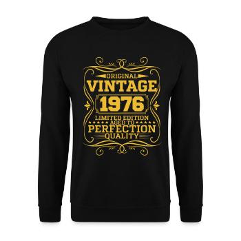 Vintage 1976 Original Limited Edition - Unisex Sweatshirt - black - Front - Alina (178cm) & Michal (187cm)