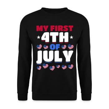 Journée patriotique Drapeau américain 4 juillet Fête Ma première - Sweat-shirt Unisexe - noir - Devant - Alina (178cm) & Michal (187cm)