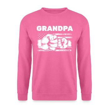 Grand-père drapeau américain Grand-père et petit-fils Fist Bump - Sweat-shirt Unisexe - rose - Devant