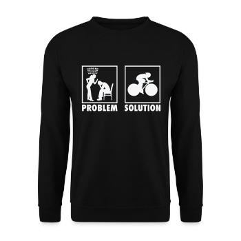 Cycling Cyclist Statement Problem Solution. - Unisex Sweatshirt - black - Front - Alina (178cm) & Michal (187cm)