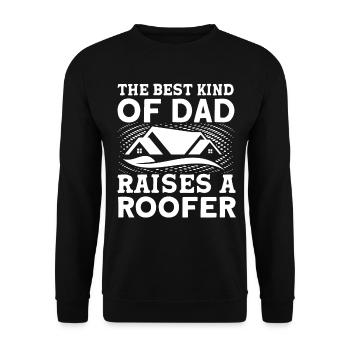Meilleur gentil Père Couvreur Père Famille - Sweat-shirt Unisexe - noir - Devant - Alina (178cm) & Michal (187cm)