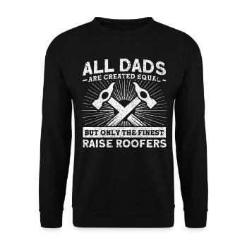 Meilleurs Pères Père Couvreur Père Famille - Sweat-shirt Unisexe - noir - Devant - Alina (178cm) & Michal (187cm)