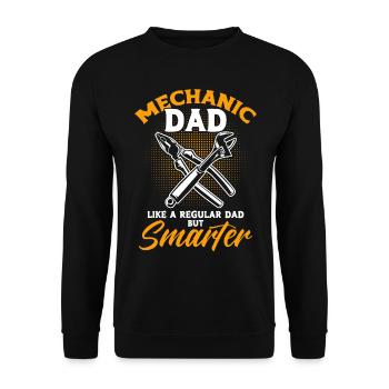 Klug Vater Mechaniker Vater Familie - Unisex Pullover - Schwarz - Vorne - Alina (178cm) & Michal (187cm)