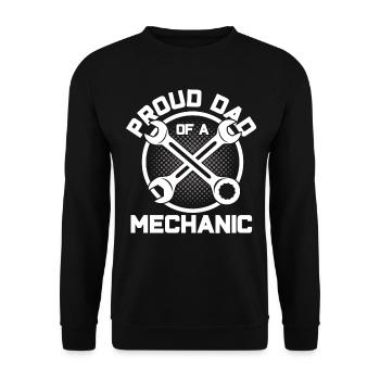 Fier Papa Père Mécanicien Père Famille - Sweat-shirt Unisexe - noir - Devant - Alina (178cm) & Michal (187cm)